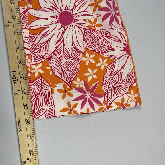 Vintage Lilly Pulitzer Pants Womens 2 Pink Capri Floral Chino Slit Cotton Preppy - Picture 10 of 11